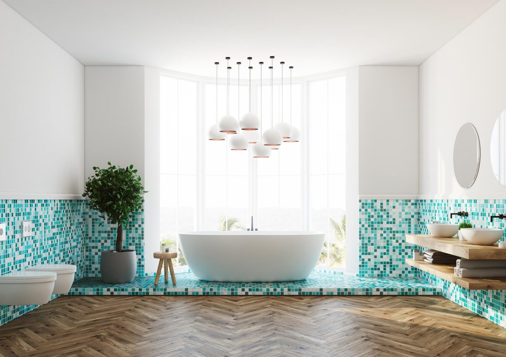 Como elegir y colocar mosaicos para el bano con estilo